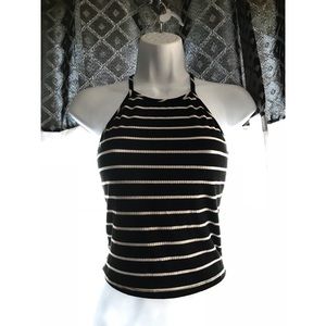 B&W Striped Halter Top